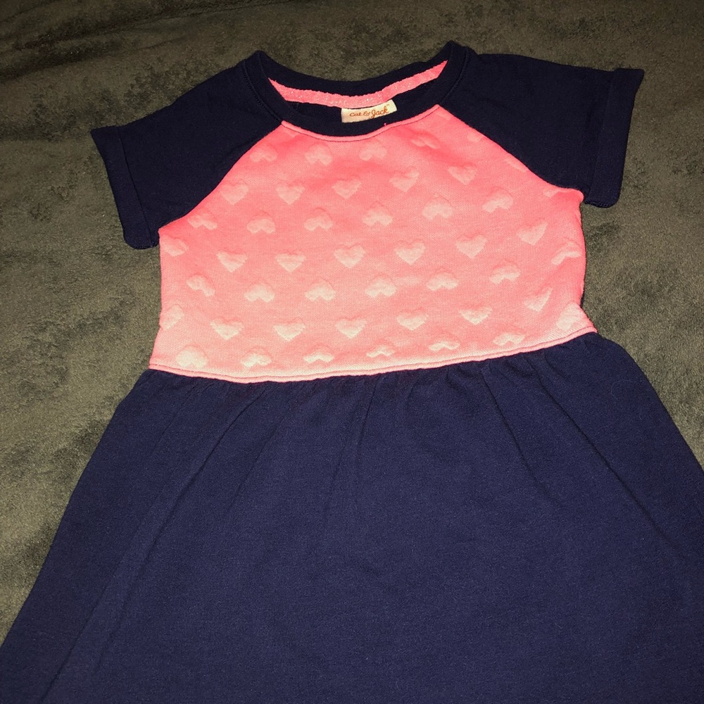 ☃️ Pink and navy dress